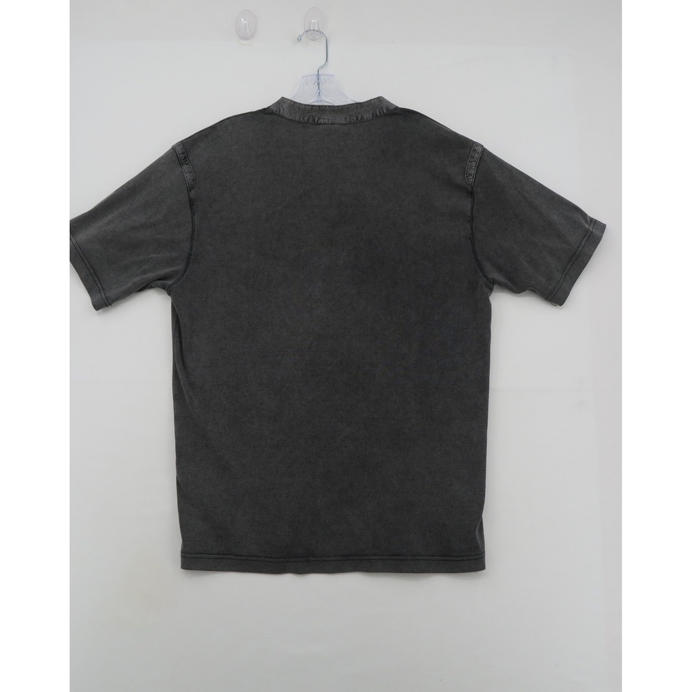 Vintage Polo Ralph Lauren MenXXL Black Faded Acid Wash Snap Henley Pocket TShirt - Picture 6 of 8